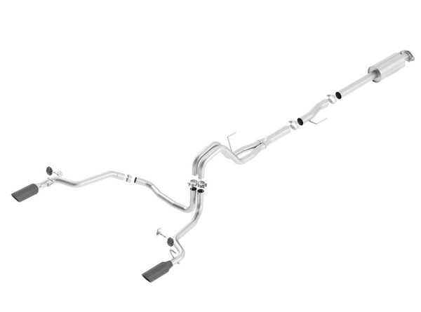 Borla Catback Exhaust System for 2015-2016 Ford F150 3.5L EcoBoost Ext. Cab - Black Chrome Tips