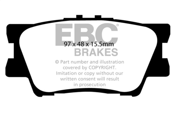 EBC Greenstuff Rear Brake Pads for 2006-2008 Toyota RAV4 2.4