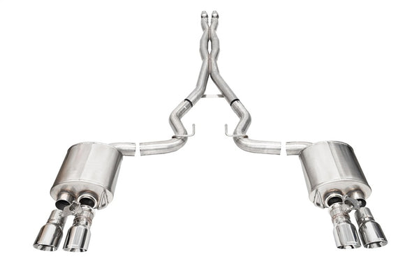 Corsa 24+ Ford Mustang GT V8 5.0L 3in Cat-Back Exhaust System w/ Twin 4in Tips