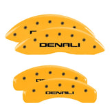 MGP 4 Caliper Covers Engraved Front & Rear Denali Yellow Finish Black Char 2005 GMC Envoy XL