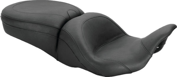 Mustang 08-21 Harley Electra Glide, Rd Glide, Rd King, Str Glide Lowdown Touring 1PC Seat - Black