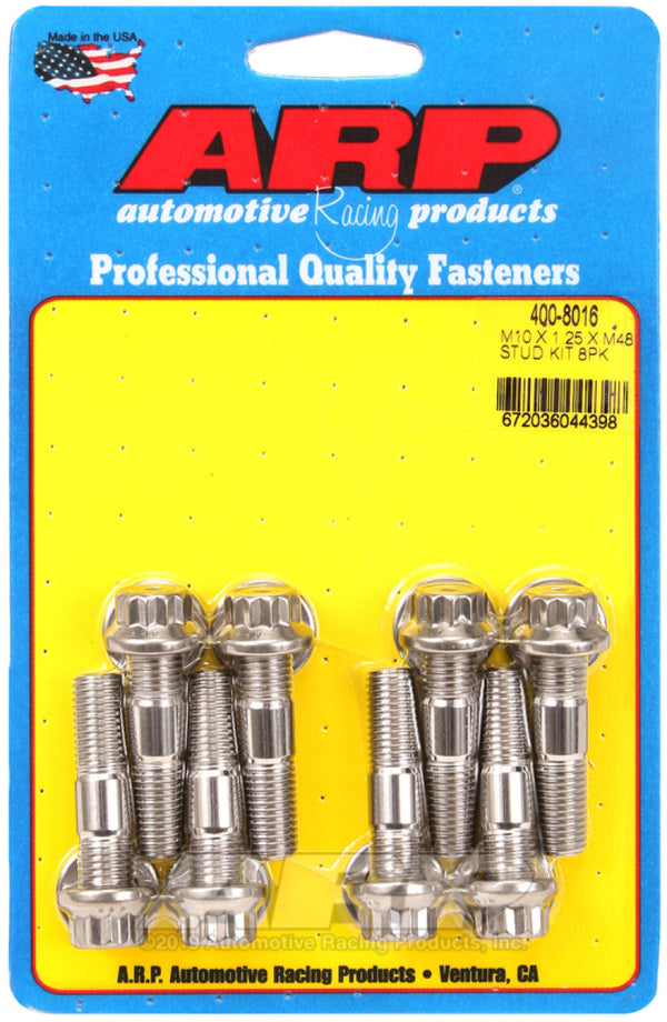 ARP Sport Compact Stainless Accessory Studs M10 x 1.25 x 48mm (8 Pack)