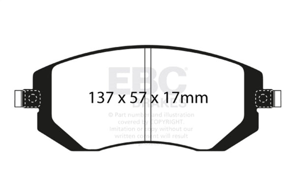 EBC Bluestuff Racing Front Brake Pads for 03-05 Subaru Impreza 2.0 Turbo WRX