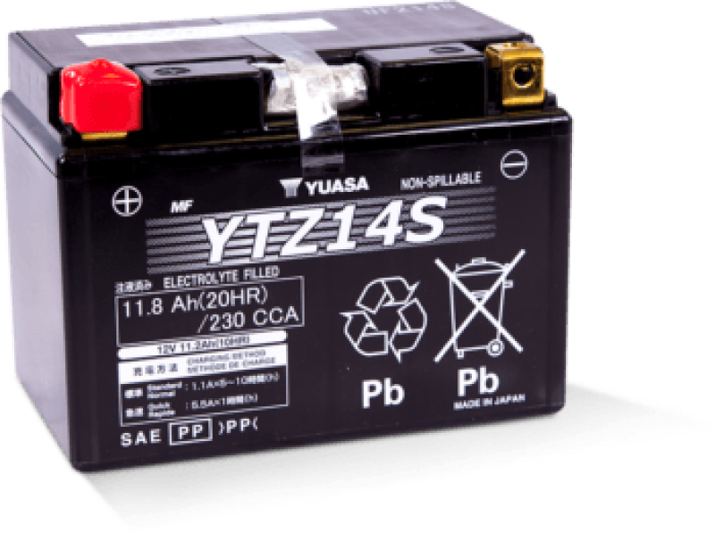 Yuasa YTZ14S Maintenance Free AGM 12-Volt Battery