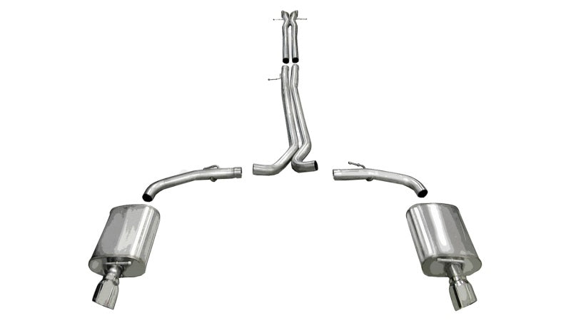 Corsa 2010-2019 Ford Taurus SHO 3.5L V6 Turbo Polished Sport Cat-Back Exhaust