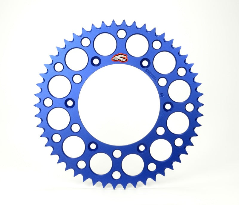 Renthal 15-22 Yamaha WR 250F/ YZ 250F/FX/ 2005 YZ450F Rear Grooved Sprocket - Blue 520-51P Teeth