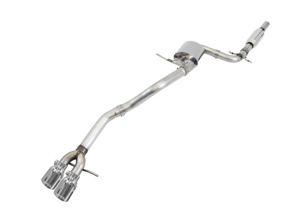 AWE Tuning Track Edition Catback Exhaust for VW Mk5 Jetta & Mk6 Sportwagen 2.5L - Polished Silver Tips