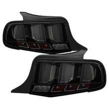 Load image into Gallery viewer, Spyder 10-12 Ford Mustang Light Bar Seq Turn Signal LED Tail Lights - Smoke ALT-YD-FM10-LED-SM