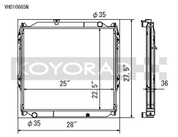 Koyo 96-02 Toyota 4Runner 2.7L / 3.4L w/ 5MT Radiator (Requires Cap PN SK-C13)