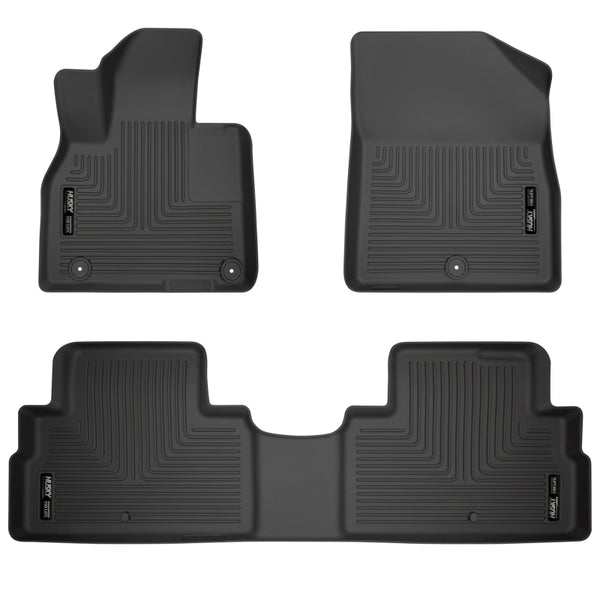 Husky Liners 2020-2022 Hyundai Palisade Weatherbeater Front & 2nd Seat Floor Liners - Black