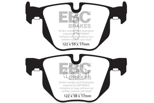 EBC Yellowstuff Rear Brake Pads for 2010-2014 BMW X5 3.0 Turbo (35)