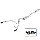 Ford Racing 15-18 F-150 5.0L Cat-Back Touring Exhaust System - Rear Exit Black Chrome Tips