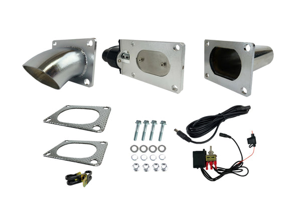 Granatelli 3.0in Oval Stainless Steel Electronic Exhaust Cutout System