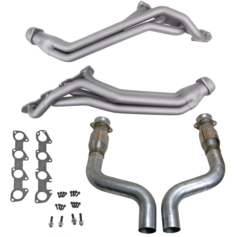 BBK 09-24 Dodge Challenger/Charger 5.7L 1-3/4in Header w/High Flow Catted Mid Pipe (Ti Ceramic)