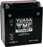 Yuasa YTX16-BS-1 Maintenance Free AGM 12-Volt Battery w/Bottle