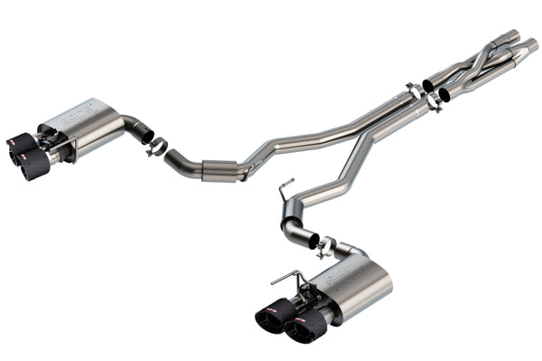 Borla Cat-Back Exhaust for 2020 Ford Mustang Shelby GT500 5.2L AT - ATAK with Carbon Fiber Tips