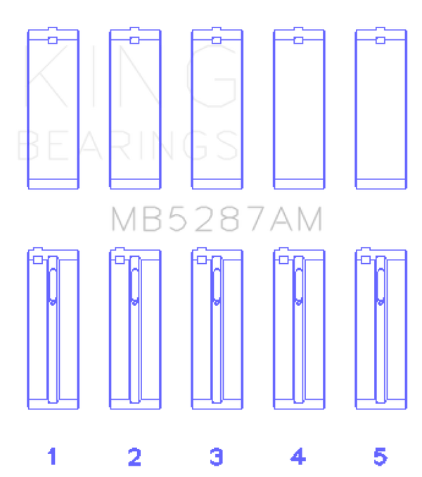 King Engine Bearings Toyota 1ZZ-FE Main Bearing Set - Size STD