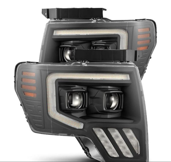AlphaRex PRO-Series Projector Headlights (Black) w/ Activ Light & Sequential Signal for 2009-2014 Ford F-150
