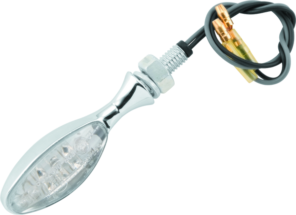 BikeMaster Chrome LED Torpedo Sidemarkers (Amber) - Pair
