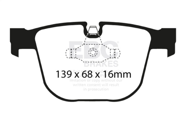 EBC Redstuff Rear Brake Pads for 2008-2010 BMW M3 4.0 (E90)