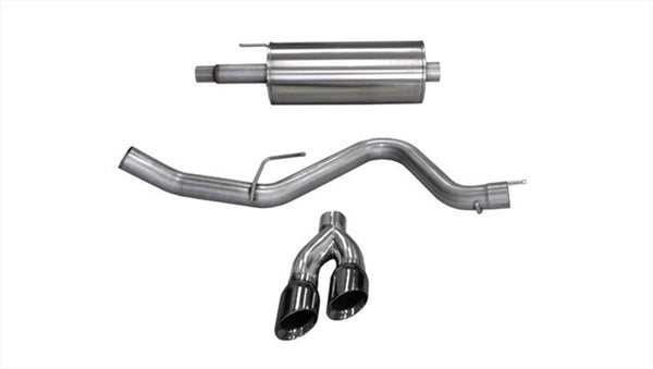 CORSA Performance Catback Exhaust for 2015-2020 Ford F-150 5.0L V8 - Black Sport Single Side Dual 4in Tips