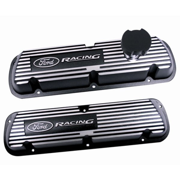 Ford Racing Black Satin Valve Covers for Mustang GT, LX & SVT Cobra (1986-1993)