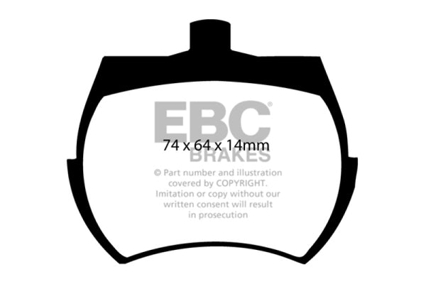 EBC Greenstuff Front Brake Pads for 62-71 Austin-Healey Sprite (Steel Wheels)