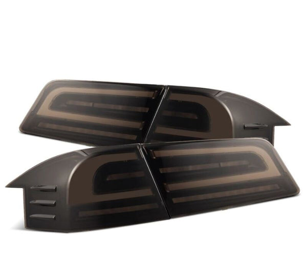 AlphaRex LUXX-Series LED Tail Lights (Black) for 20122021 Tesla Model S