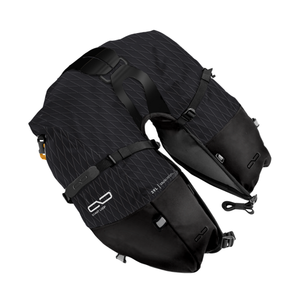 Giant Loop Coyote Saddlebag 39L - Black - Durable Motorcycle Bag