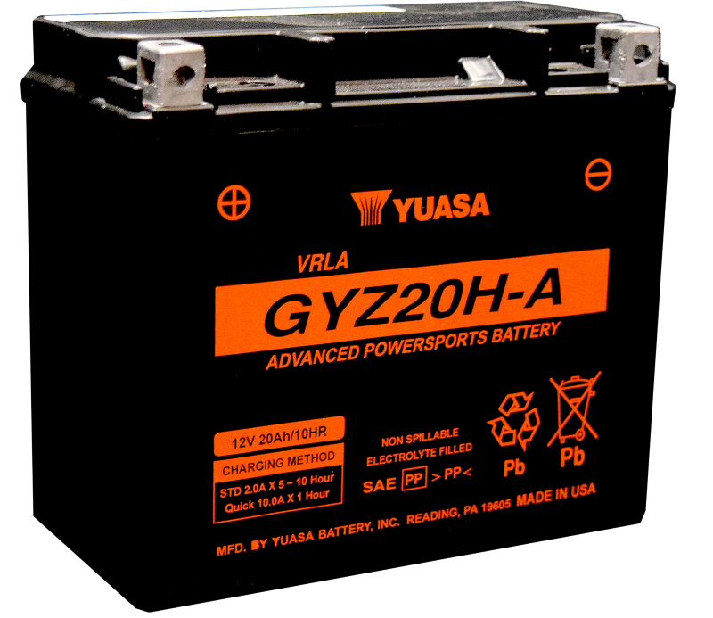 Yuasa GYZ20HA High Performance Maintenance Free AGM 12-Volt Battery