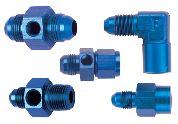 Fragola Inline Gauge Adapter -10AN Male to -10AN Female - Black