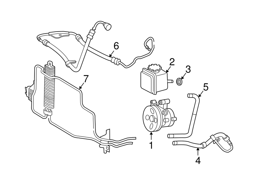 84JD65Y Power Steering Pressure Hose Fits 2003-2006 Mercedes-Benz E500
