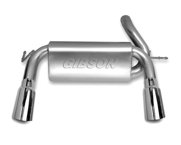 Gibson 2007-2017 Jeep Wrangler JK Rubicon 3.6L 2.5in Dual Split Axle-Back Exhaust - Aluminized