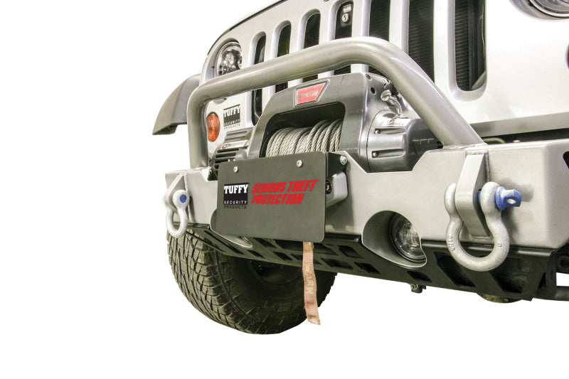 Tuffy Flipup License Plate Holder- Winch W/Hawse- Blk