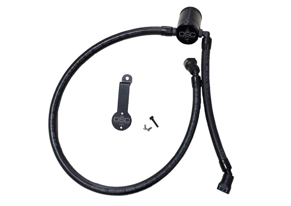 J&L Jeep Wrangler JL 3.6L Driver Side Oil Separator - Black Anodized (2018-2025)