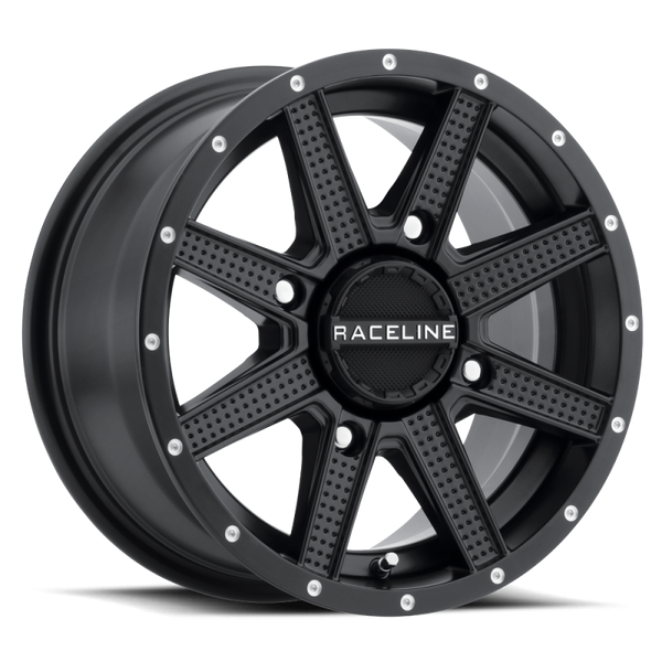 Raceline A92B Hostage 12x7in / 4x110 BP / 10mm Offset / 83.8mm Bore - Satin Black Wheel