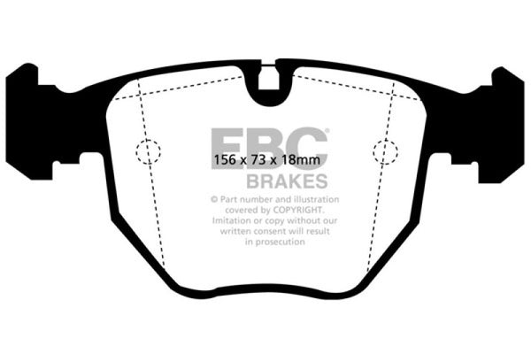 EBC Redstuff Front Brake Pads for 00-04 BMW M5 5.0 (E39)