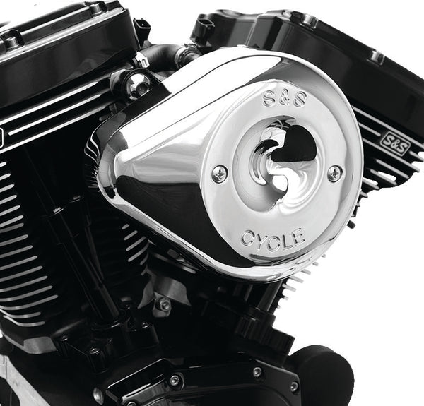 S&S Cycle 2017+ M8 Models Stealth Air Cleaner Kit w/ Chrome Teardrop Cover