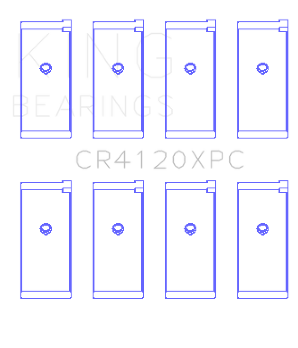 King Engine Bearings Mitsubishi 4G63/4G64 Coated Connecting Rod Bearing Set of 4 - Size +.026mm