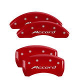 MGP 4 Caliper Covers Engraved Front Accord Rear Accord Red Finish Silver Char 2018 Honda Accord