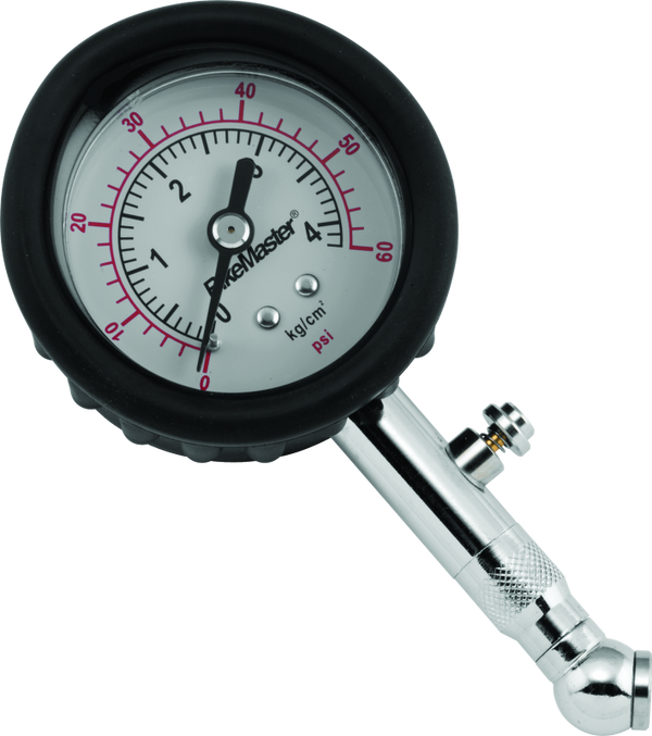 BikeMaster Tire Pressure Gauge 060 PSI with Swivel Chuck