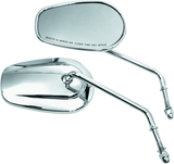 Bikers Choice Chrome Tapered Long Stem Mirrors Pr