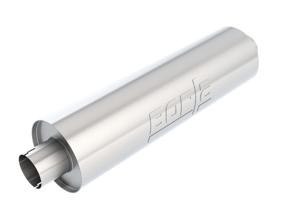 Borla Heavy Duty Truck Muffler - 3in Center-Center, 24in x 6.75in Round (Notched)