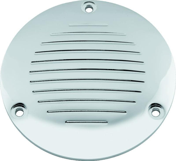 Bikers Choice 70-98 Big Twin Chrome Grooved 3 Hole Derby Cover