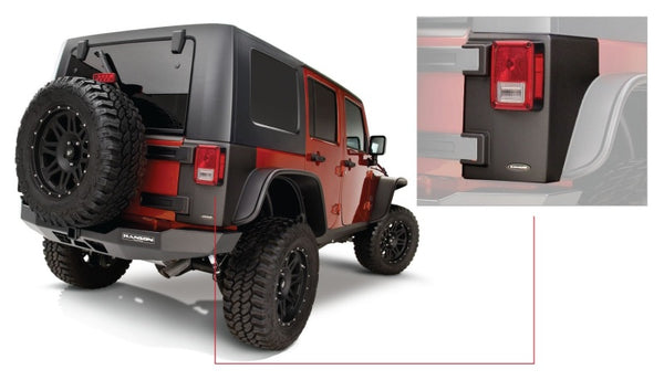 Bushwacker Trail Armor Rear Corners for 2007-2018 Jeep Wrangler - Black