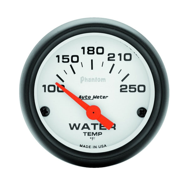 AutoMeter Phantom 52mm Electronic Water Temp Gauge 100250F