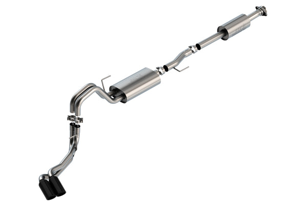 Borla Cat-Back Exhaust System for 2021 Ford F-150 2.7L/3.5L - Touring with Black Chrome Tips