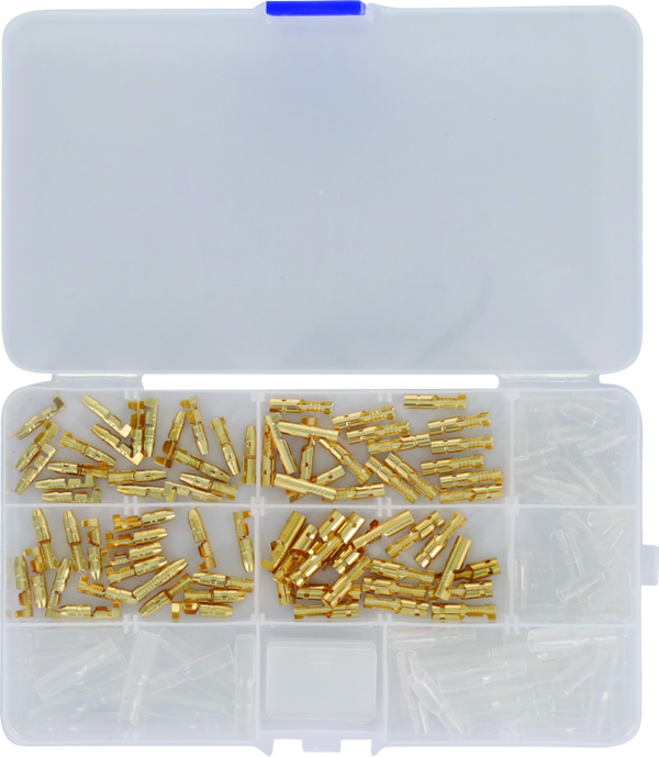 BikeMaster Bullet Style Terminal Kit - 3.5mm & 4mm Terminals with Silicone Covers (100pc)