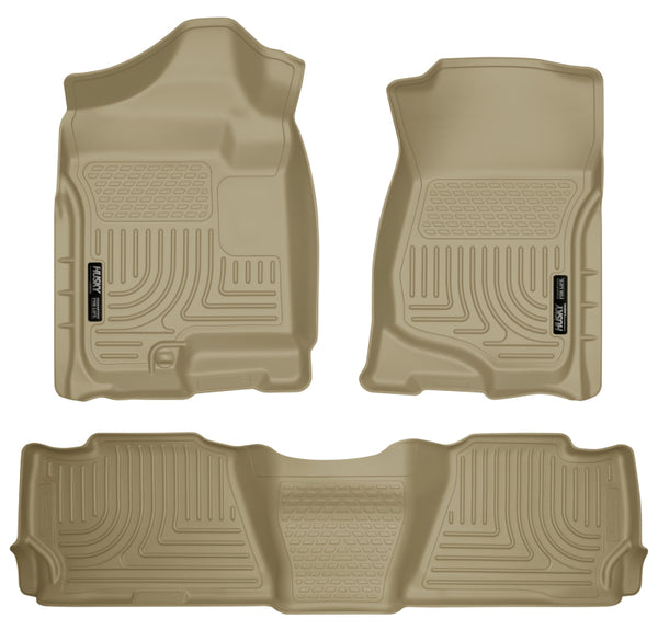 Husky Liners WeatherBeater Tan Floor Liners for 07-13 GM Escalade ESV/Avalanche/Suburban