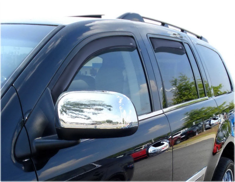 AVS 07-10 Chrysler Aspen Ventvisor In-Channel Front & Rear Window Deflectors 4pc - Smoke